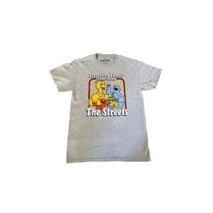 Sesame Street Everything I Know I Learned On The Streets T-Shirt Grey